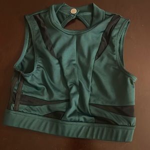 Jo+ jax green and black bra top